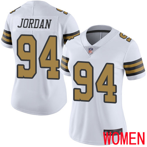 New Orleans Saints Limited White Women Cameron Jordan Jersey NFL Football #94 Rush Vapor Untouchable Jersey->women nfl jersey->Women Jersey